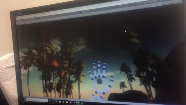 Virtual hand rendered in an APPEAR learning scene